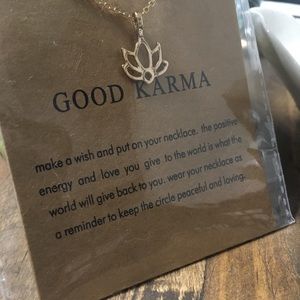 NWT necklace with lotus flower charm